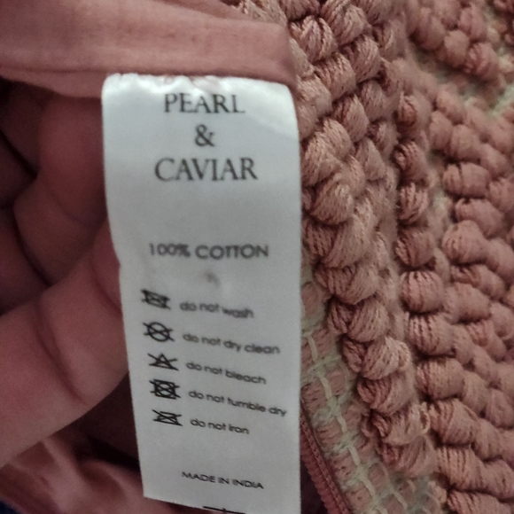 Woven Pink Clutch/ Bag by Pearl and Caviar. - Picture 4 of 4